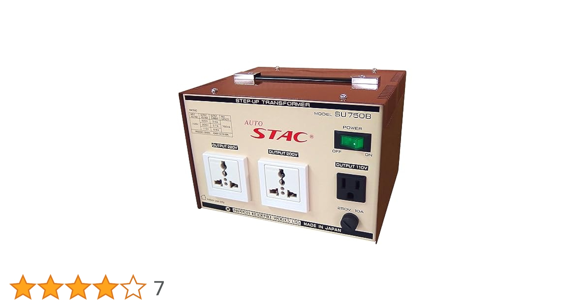 AUTO STAC SU2000 昇圧機　ステップアップトランス容量2000VA Amazon.co.jp: AUTO STAC SU2000 変圧器 ステップアップトランス